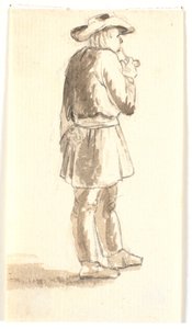 Standing Man Smoking a Pipe by Wilhelm Bendz