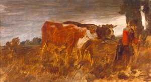 Peasant Woman with Cows