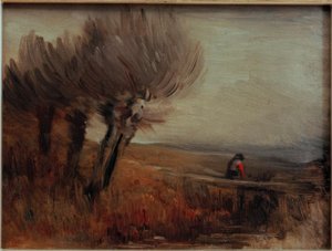 Flat Landscape with Three Pollard Willows