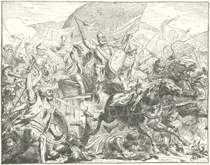 The Czech general and Hussite leader Jan Zizka in battle by Wilhelm Camphausen