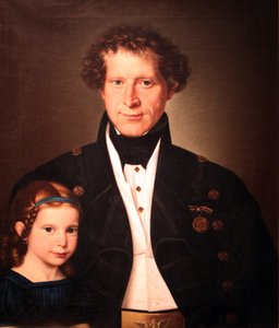 Smelting master Ferdinand Zimmermann with his daughter Marie by Wilhelm Gottfried Bauer