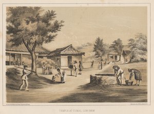 Temple at Tumai, Lew Chew, 1855 by Wilhelm Joseph Heine