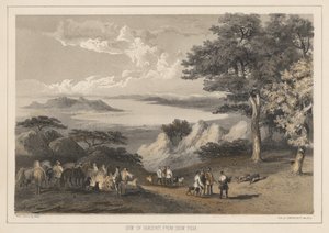 View of Hakodadi from Snow Peak by Wilhelm Joseph Heine