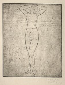 Standing Girl with Arms Behind her Head by Wilhelm Lehmbruck