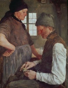 The Savings Penny. 1879 by Wilhelm Maria Hubertus Leibl