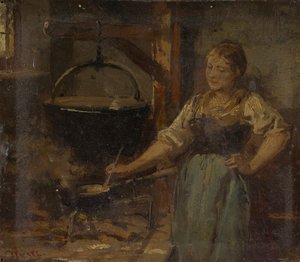 Peasant Interior by Wilhelm Marc