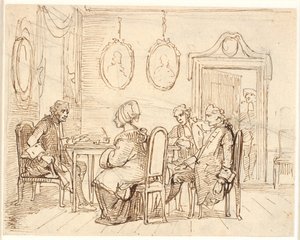Visit to a Magistrate or Lawyer. Holbergian Scene by Wilhelm Marstrand