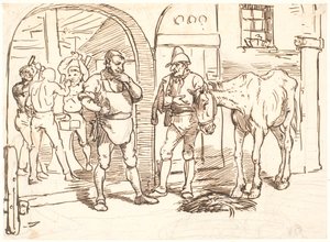 The Old Horse Led to a Roman Smithy by Wilhelm Marstrand