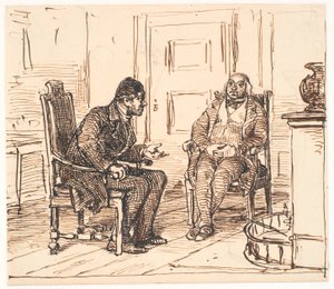 Discussion between Two Dignitaries by Wilhelm Marstrand