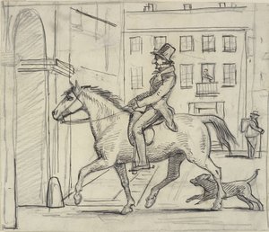 A Lover Rides Past His Lady