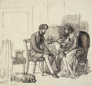 A Gentleman Visiting a Young Lady by Wilhelm Marstrand