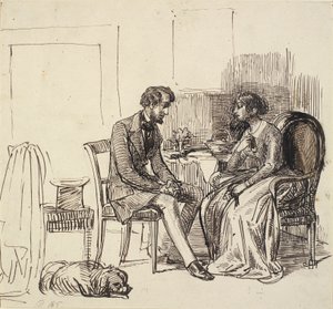 A Gentleman Visiting a Young Lady by Wilhelm Marstrand