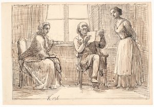 A Strange Letter by Wilhelm Marstrand
