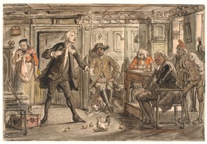 Erasmus Montanus Debating with Per Degn by Wilhelm Marstrand