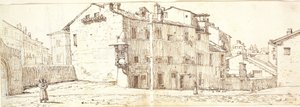 Street in Monte Pincio District, Rome by Wilhelm Marstrand