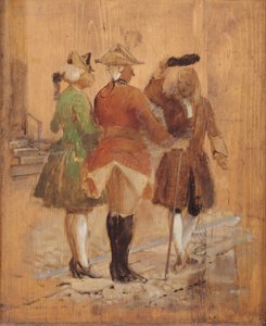Holberg Yields to Jacob von Thyboe and Jean de France by Wilhelm Marstrand
