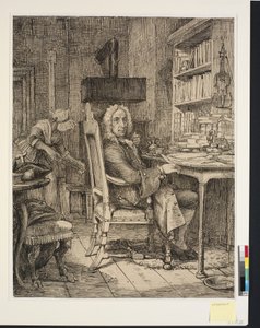 Holberg Writing His Epistles by Wilhelm Marstrand