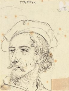 Head of a Man in a Beret by Wilhelm Marstrand