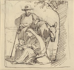 Rest on the Flight into Egypt by Wilhelm Marstrand
