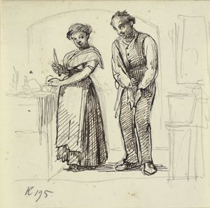 Flirting with the Cook by Wilhelm Marstrand