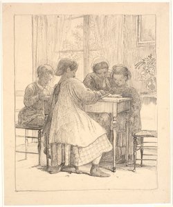 Reading Lesson by Wilhelm Marstrand