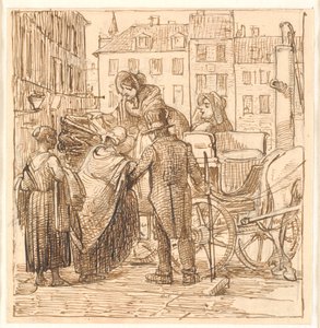 The Ladies Boarding the Carriage at Hanser Square by Wilhelm Marstrand