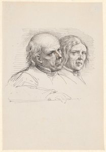 Portrait Study of Two Swedish Farmers by Wilhelm Marstrand