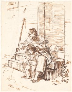 Roman Street Scene by Wilhelm Marstrand