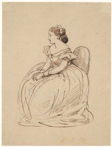 Seated Woman in a Ball Gown