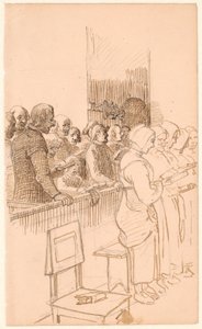 Singing Swedish Peasants in a Church by Wilhelm Marstrand
