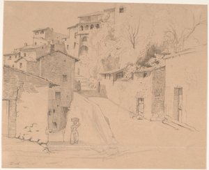 Via Piave with La Porta Su in Olevano Romano