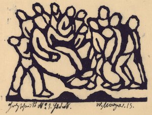 Christ before the High Council by Wilhelm Morgner