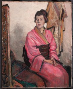 Lady in Kimono by Wilhelm Thöny