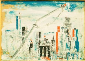 New York, Manhattan with Crane by Wilhelm Thöny
