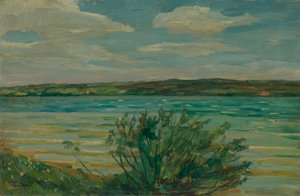 At Lake Starnberg by Wilhelm Trübner