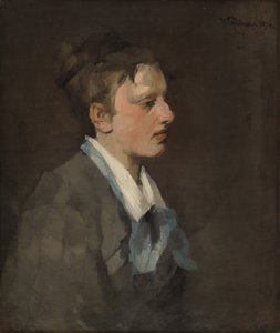 Brussels Woman with Blue Tie