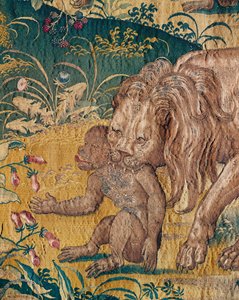 A Lion Devouring a Monkey by Willem (after) Tons