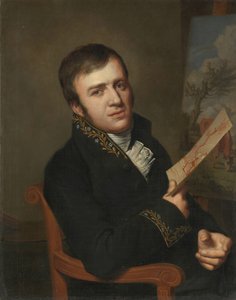 Jan (Baptist) Kobell II (1778-1814), Painter, in the Uniform of a Member of the Royal Institute of Science, Literature and the Fine Arts by Willem Bartel van der Kooi