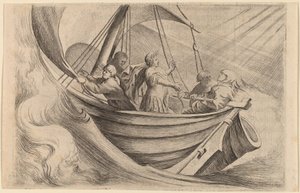 Caesar Crossing Stormy Seas by Willem Basse