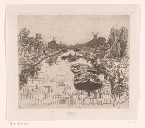 Canal with Boats by Willem Bastiaan Tholen