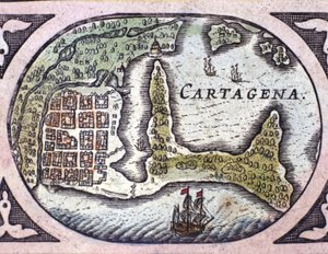 View of Cartagena in Colombia (Detail) by Willem Blaeu