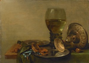 Still Life with a Silver Tazza by Willem Claesz. Heda