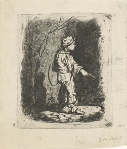 Boy with Hoop by Willem Cornelis van Dijk
