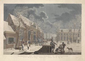 Snowy Landscape with Soldiers Talking to Civilians during the Siege of Naarden