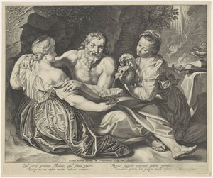Lot Made Drunk by His Daughters by Willem Isaacsz. van Swanenburg