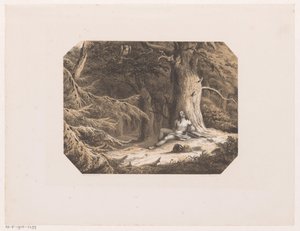 Half-Naked Man in the Forest by Willem Jacob Hofdijk