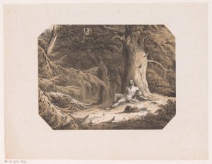 Half-Naked Man in the Forest by Willem Jacob Hofdijk