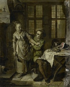 Gallant Scene in a Kitchen Interior