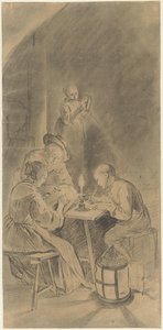 Education by Candlelight by Willem Joseph Laquy