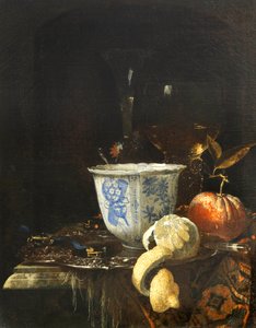 Still Life with a Chinese Porcelain Bowl by Willem Kalf